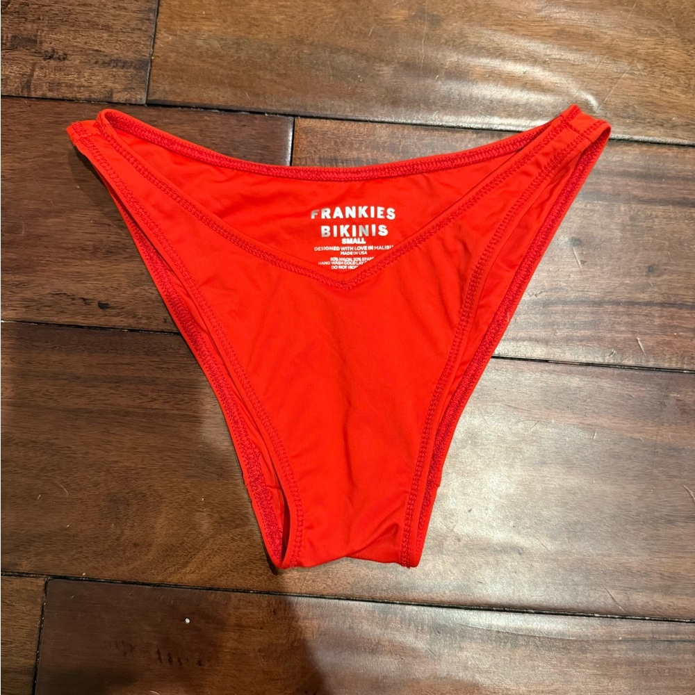 Frankie's Bikinis Red (market rose)Bikini Bottom